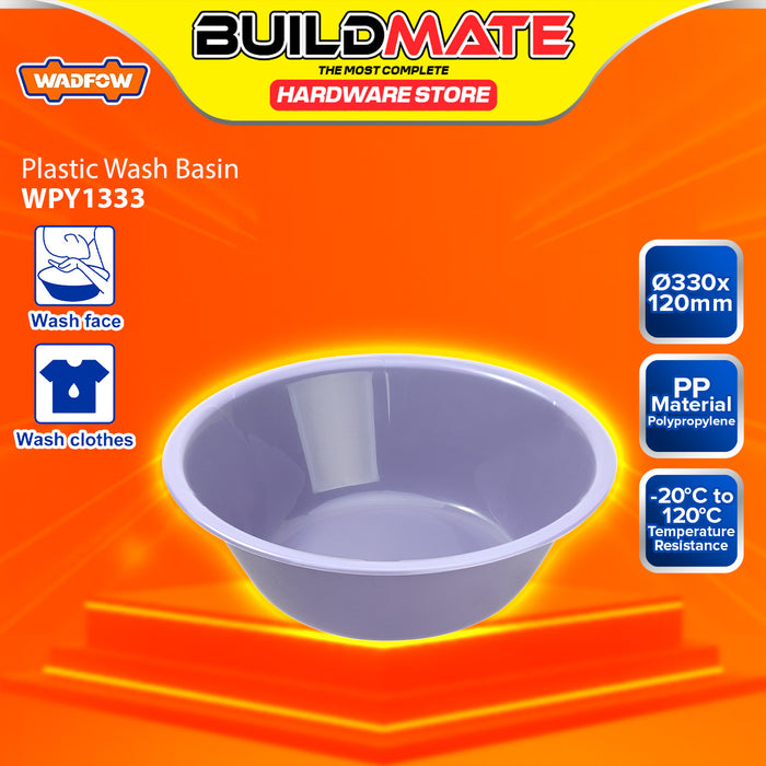 BUILDMATE Wadfow Round Plastic Wash Basin Cleaning Laundry Washing Bowl Pet Bath Tub Dish Palanggana Batya Storage Bucket Container - WHT