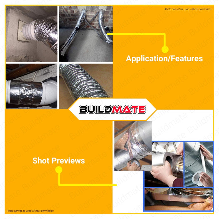 OMEGA INDUSTRIAL GRADE Aluminum Duct Tape 150ft 2" Inch | 3" Inch Silver Metal Duct Tape •BUILDMATE•