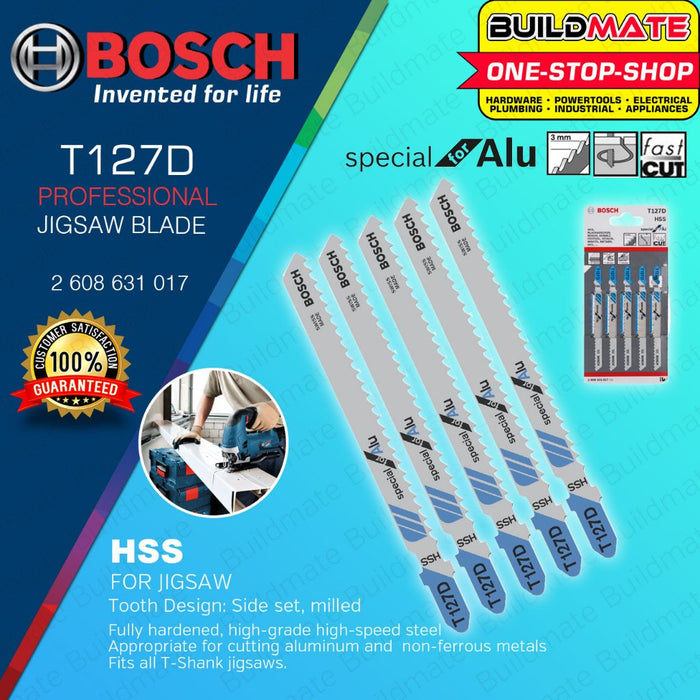 BUILDMATE Bosch 100MM 5PCS Jigsaw Blade Set HSS Straight Cut Saw Blades Special for Aluminum - BAX