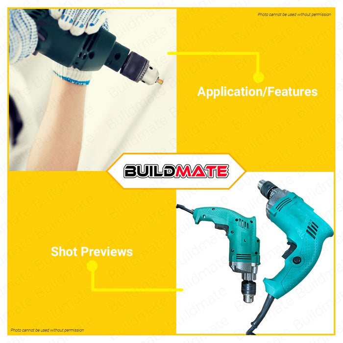 MKT Electric Impact Hammer Drill Tool Set Kit with Accessories and Case 450W 66138 •BUILDMATE•