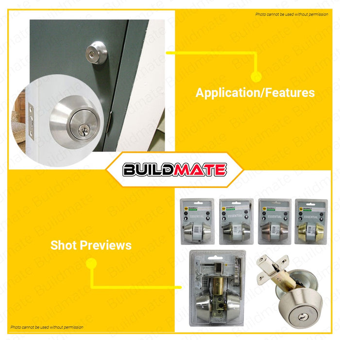 YALE Essential Series DOUBLE Cylinder Deadbolt Antique Brass Copper Satin Stainless Steel Brass