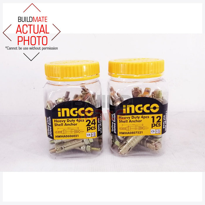 INGCO Heavy Duty 4PCS Shell Anchor SOLD PER BOTTLE  •BUILDMATE• IHT