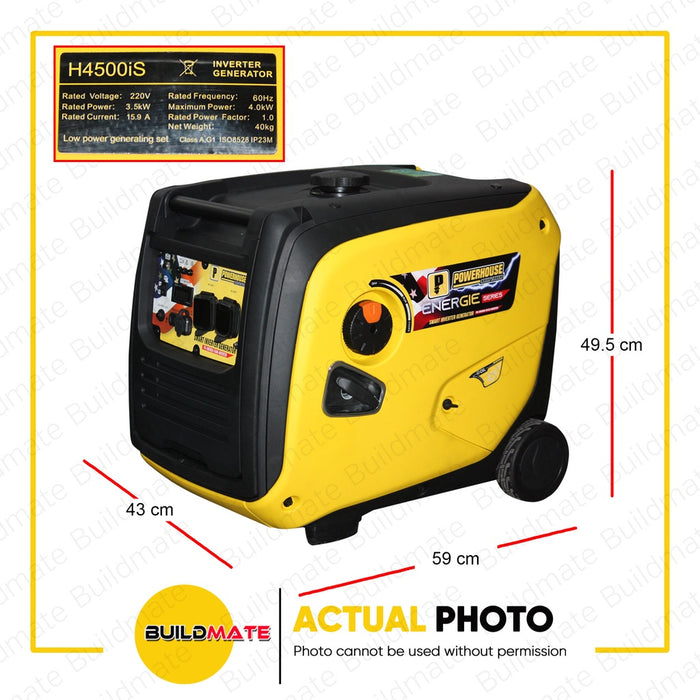 POWERHOUSE ENERGIE SERIES SMART Inverter Gasoline Generator 4.5KW KVA PH-ENERGIE-6500-INVERTER PHI