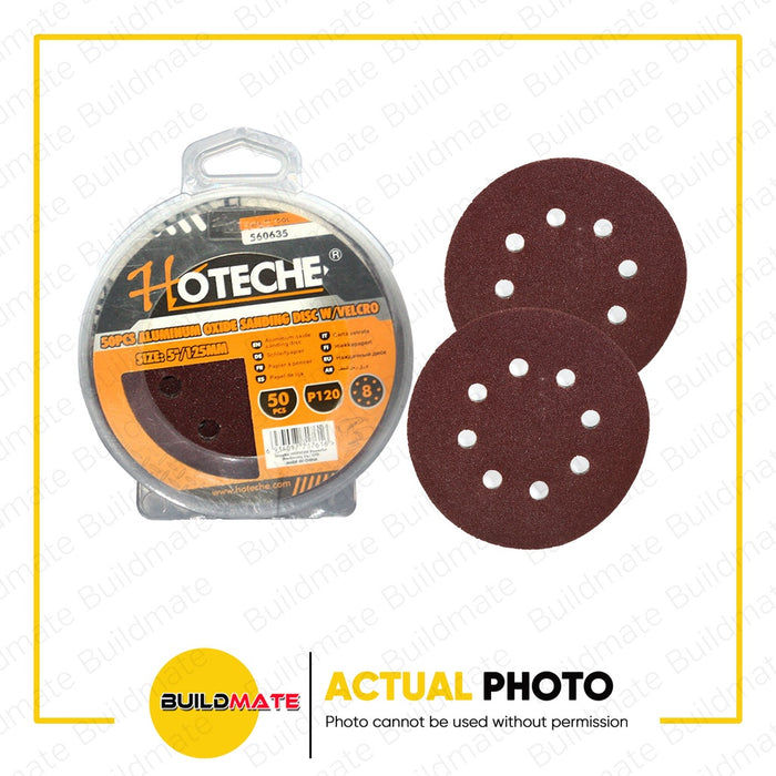 HOTECHE Aluminum Oxide 50 PCS Sanding Disc 5" 125mm P120 | P180 | P240 SOLD PER 50's • BUILDMATE•