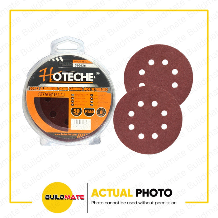 HOTECHE Aluminum Oxide 50 PCS Sanding Disc 5" 125mm P120 | P180 | P240 SOLD PER 50's • BUILDMATE•