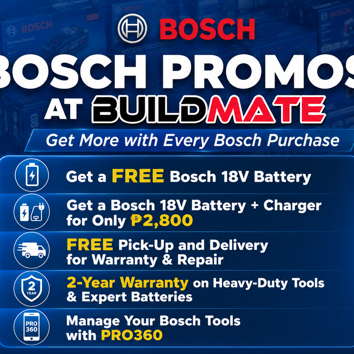 Bosch Promos at Buildmate: Get More with Every Bosch Purchase