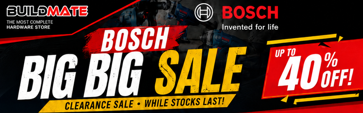 BOSCH BIG BIG SALE: Upgrade Your Tool Collection with Up to 40% OFF at Buildmate!