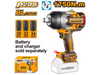 INGCO 20V Brushless Cordless Impact Wrench For Fastening and Nut-busting (Unit Only) CIWLI201751 ICPT - BUILDMATE