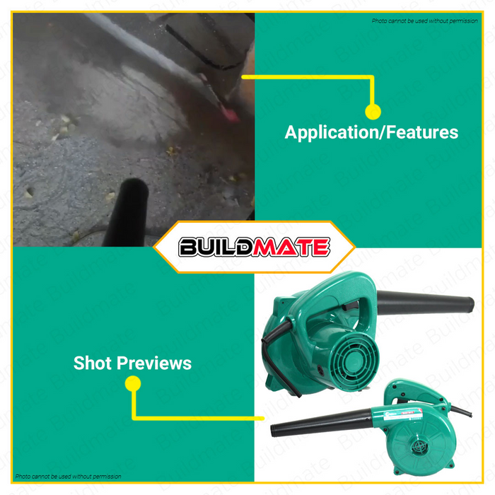 BUILDMATE Hoyoma | Mailtank Electric Air Blower 600W Hand Operated Dust Cleaner With Dust Bag & Vacuum Function Blow Machine Power Tools SH15 / HT-EB600