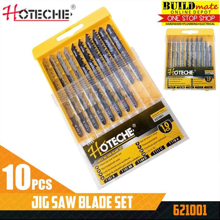 Hoteche Jigsaw Blade 10PCS/SET T-SHANK TYPE 621001 •BUILDMATE• 