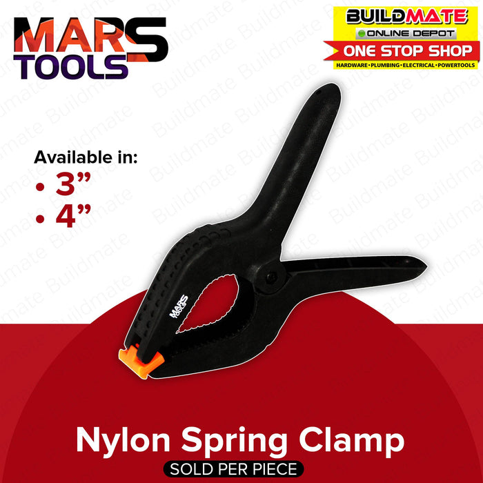BUILDMATE Brand / MARS TOOLS Nylon Spring Clamp 3" / 4" Heavy Duty Plastic Backdrop Clip / Holder for Woodworking and Craft