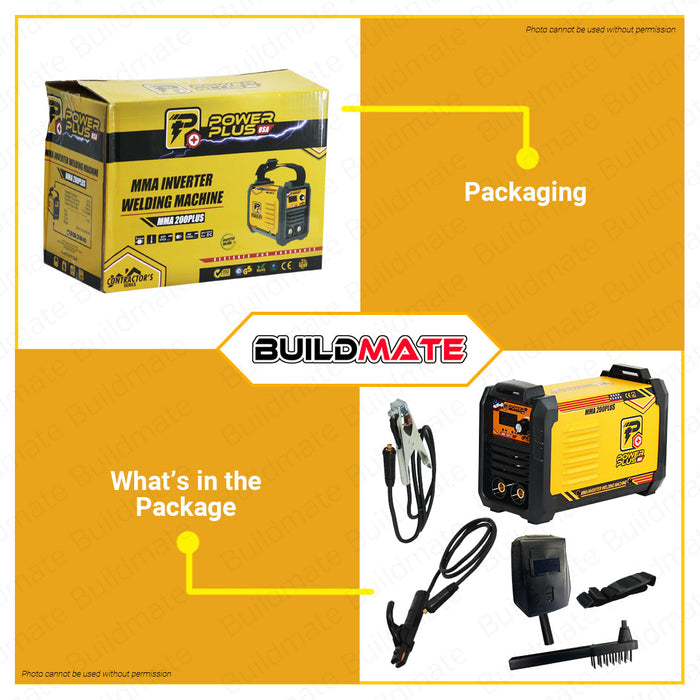 Powerplus Machine POWERHOUSE USA POWERPLUS (MMA-200PLUS) MMA Portable Inverter Welding M ...