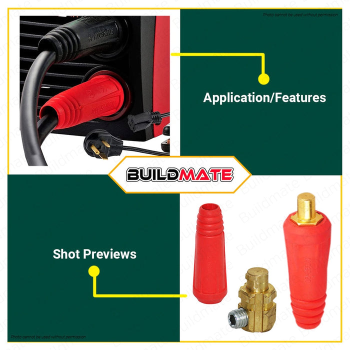 MAILTANK SH309 25mm2 Euro Welding Machine Connector Adaptor Female Red SP003 •BUILDMATE•