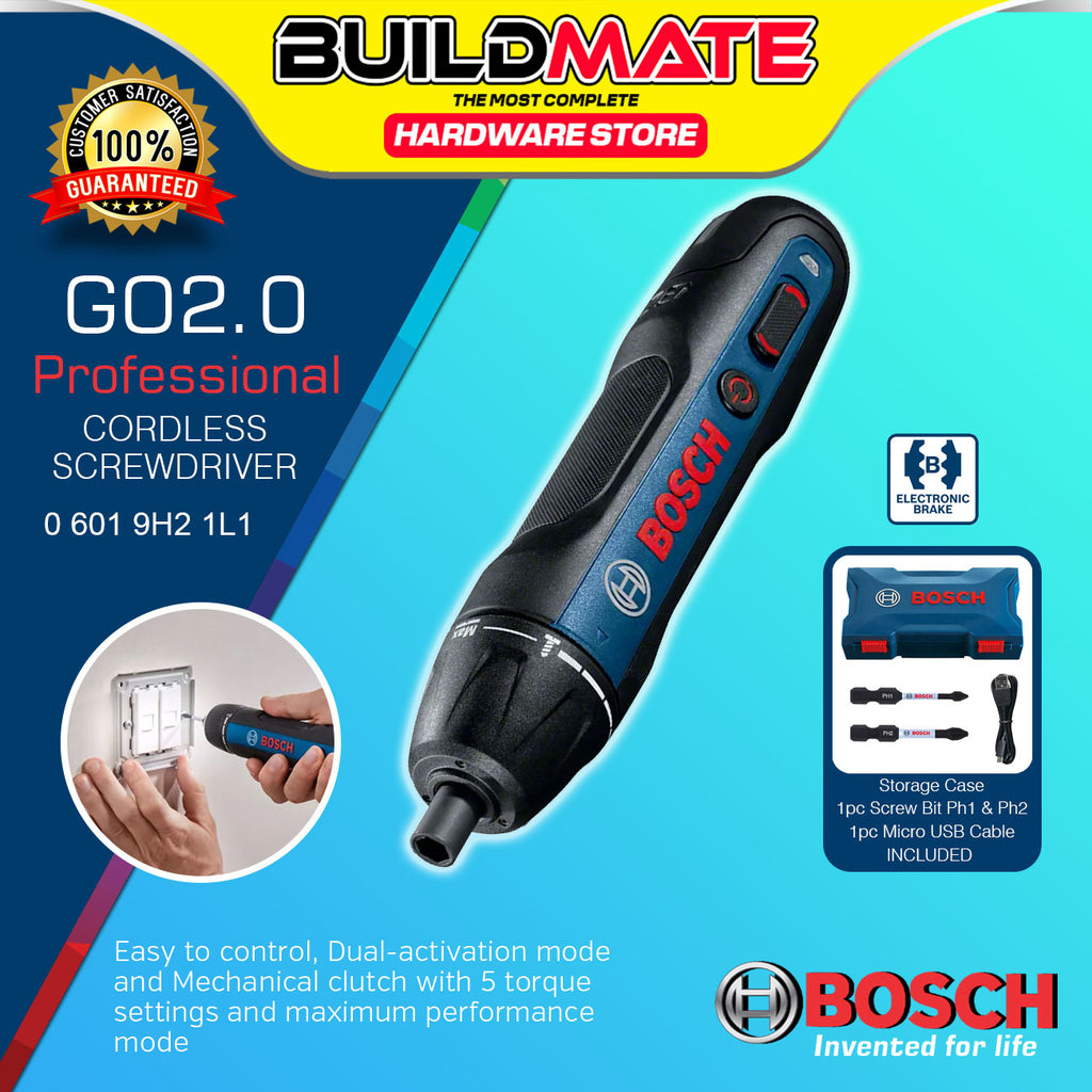 BUILDMATE Bosch Lithium-Ion Cordless Screwdriver GO GO Rechargeable Screw Driver 06019H2280 BLC
