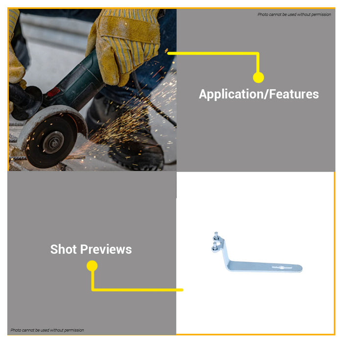 BUILDMATE Bosch 10MM Pin Spanner for Clamping 4" Inch Angle Grinders Two-Pin-Type Face Straight BAX