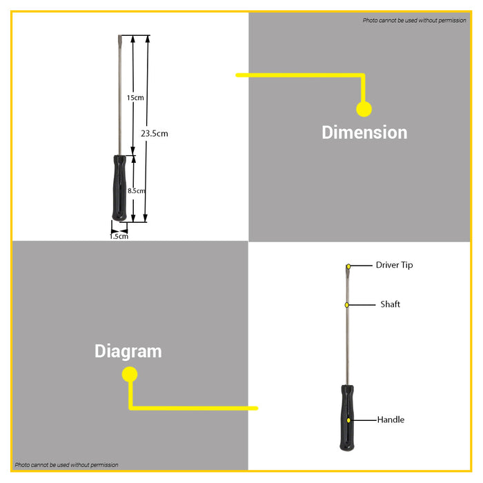 BUILDMATE Bosch Slotted Screwdriver for Tightening Jigsaws Locking Screws Long Reach 1609200265 BAX