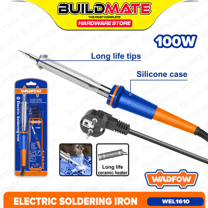 BUILDMATE Wadfow Electric Soldering Iron 40W-100W Fastening Heating Tool Straight Tip SOLD PER PIECE WEL1604 / WEL1606 / WEL1610 - WHT