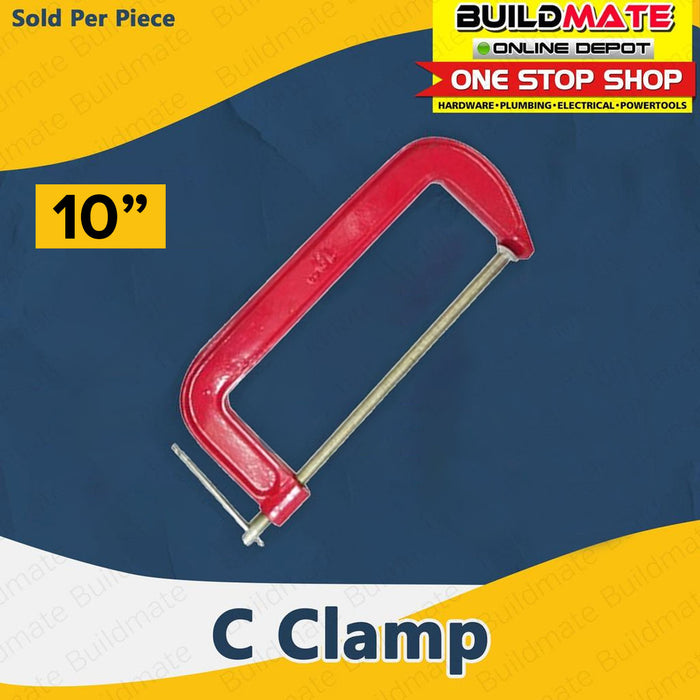 C Clamp Size 4" | 6" | 8"| 10" Heavy Duty Type Woodworking Clamp DIY Carpentry Clamping Device SOLD PER PIECE •BUILDMATE•