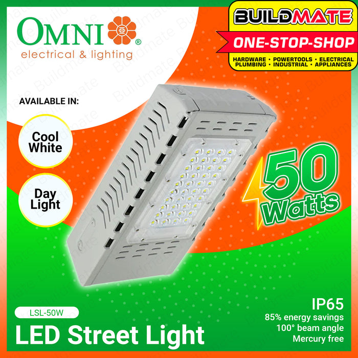 OMNI 50W LED Street Light V2 Heavy Duty Outdoor Lighting for DAYLIGHT | COOLWHITE LSLV2-50 LSL-50W •BUILDMATE•
