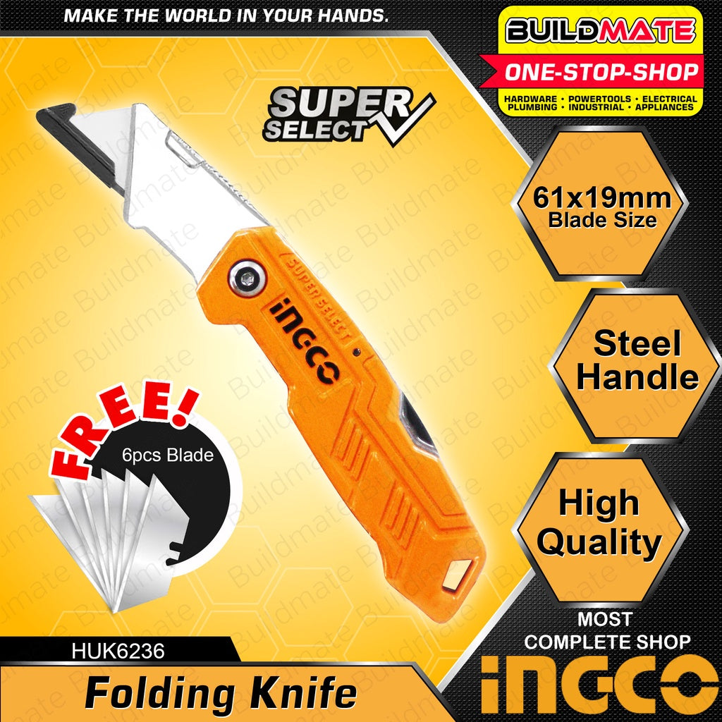 Ingco Folding Knife Cutters Cutting Blade with 6pcs Blade HUK6236 AUTH ...