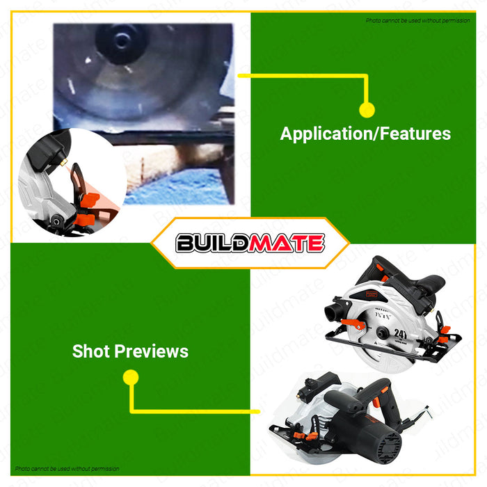 HOYOMA Circular Saw with Laser Line 1500W HT-CS1500 Cutting Cutter Saw Wood •BUILDMATE• HYMPT
