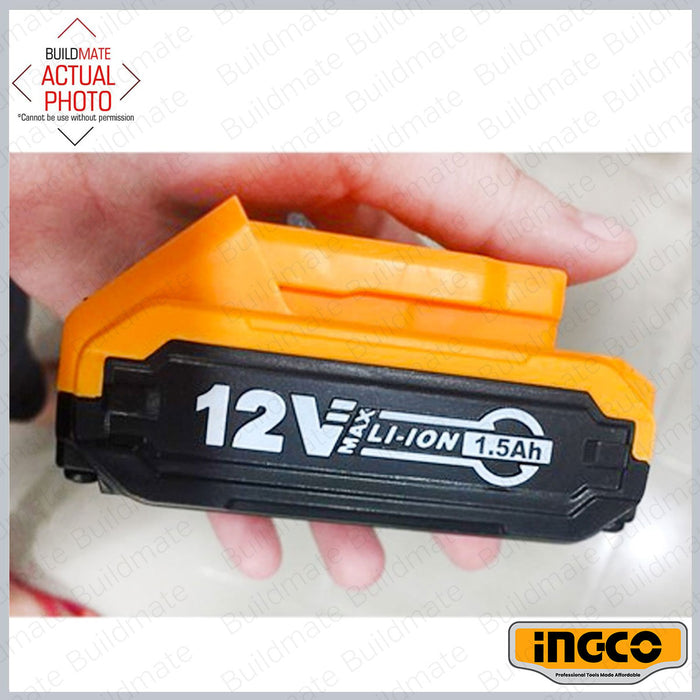 BUILDMATE Ingco 12V Lithium-Ion Battery Pack with LED Battery Power Indicator for Cordless (CDLI1211) FBLI12151 POWERSHARE - ICPT