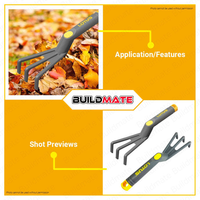 LOTUS Garden Lawn Rake 3T for Gardening LTGT1003LRX •BUILDMATE• LHT ...