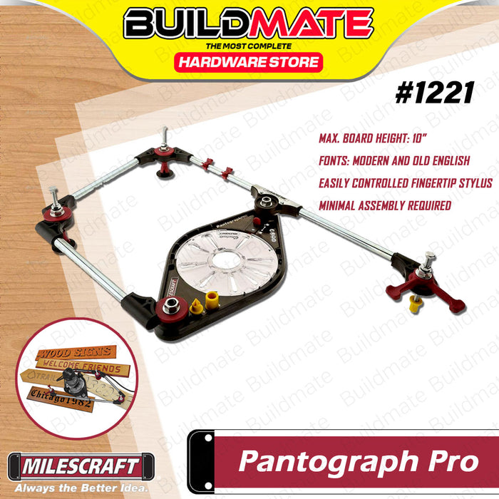 BUILDMATE Milescraft Pantograph Pro 10" Inch Woodworking Carving Engraving Machine Tracing Tool 1271 / 1221