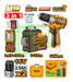 INGCO 16V 3pcs Cordless Combo Kit Set | Impact Drill, Laser Level, Laser Distance COSLI250101 ICPT - BUILDMATE