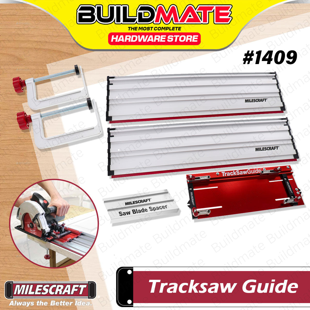 Parallel Guide Milescraft Track BUILDMATE Milescraft Tracksaw Guide 50