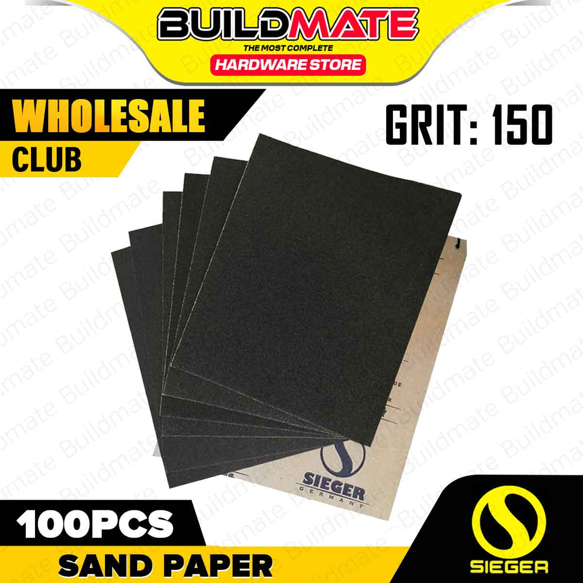 [WHOLESALE] BUILDMATE Sieger Germany 100pcs Sand Paper Grit 60 - 1000 ...
