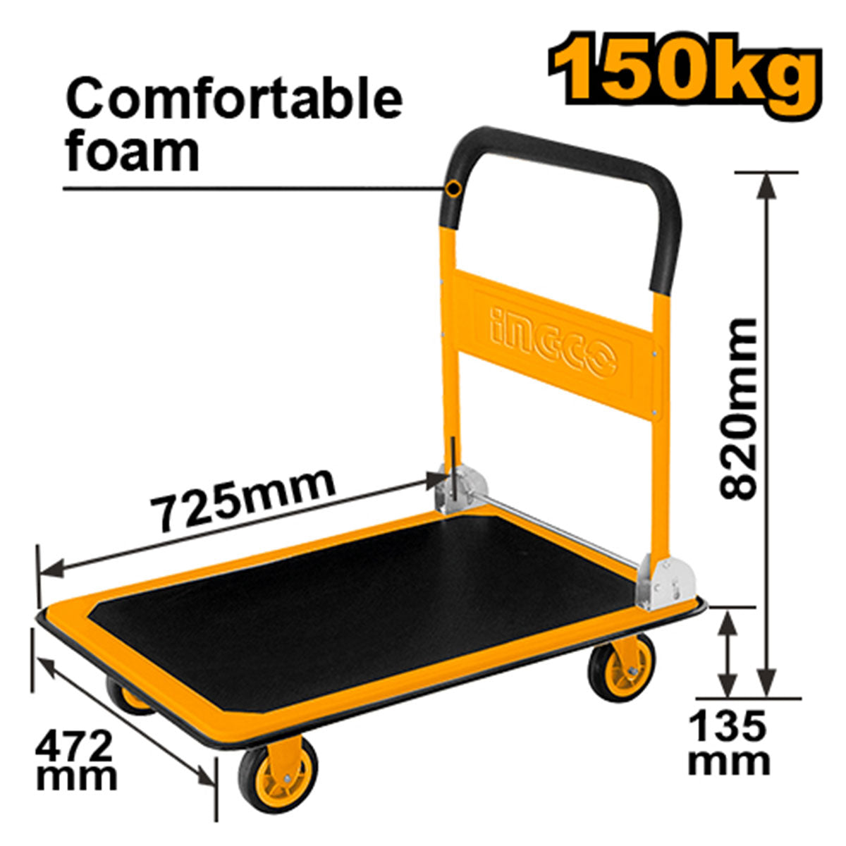 Foldable platform hand truck trolley discount