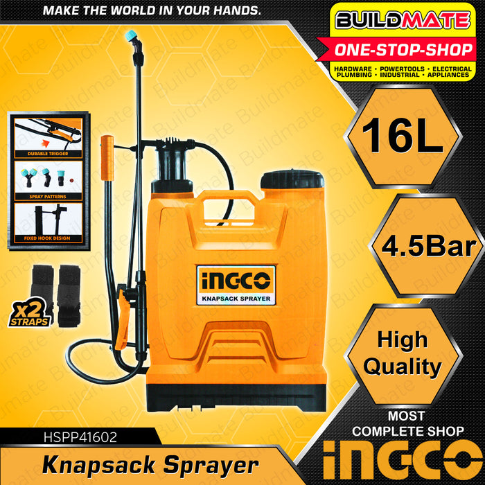 BUILDMATE Ingco Knapsack Sprayer 16L | 20L [SOLD PER SET] Manual Knapsack Sprayer Garden Sprayer Agricultural Sprayer Backpack Sprayer Chemical Sprayer Pump Sprayer Gardening Tank Sprayer Disinfection Sprayer Garden Tools • IHT