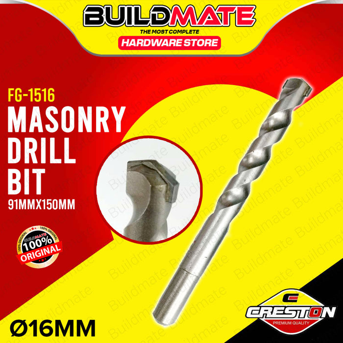 BUILDMATE Creston Masonry Drill Bit 16mm 18mm for Rotary Hammer, Concrete, Brick, Stone Hole Drilling Tool SOLD PER PIECE