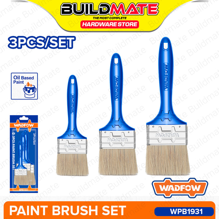 BUILDMATE Wadfow Paint Brush Set 3pcs / 5pcs / 8pcs For Oil-Based Paint Art & Craft Detailing Painting Brushes - WHT