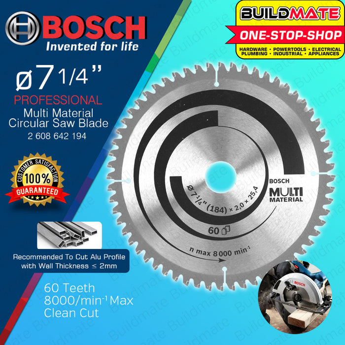 BUILDMATE Bosch Circular Saw Blade Wheel 7-1/4" 40T | 60T Standard for Wood Blade Saw Blades • BAX