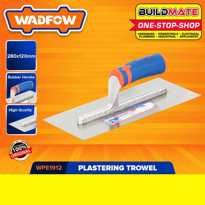 BUILDMATE Wadfow Plastering Trowel 280x120mm Without Teeth | With Teeth [SOLD PER PIECE] Plaster Trowel Drywall Trowel Finishing Masonry Trowel Plaster Finishing Tool Brick Trowel Scraper Putty Rodela WPE1912 | WPE2912 • WHT