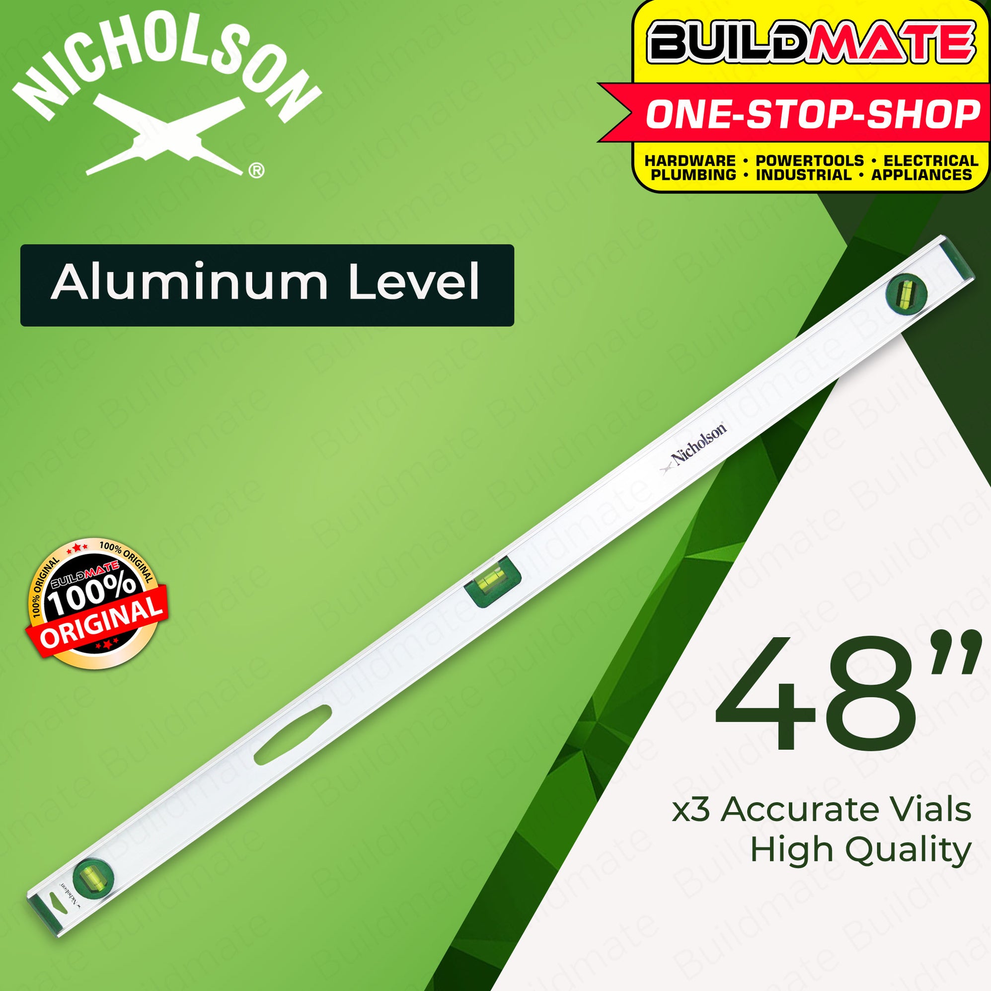 Blue Level 48 BUILDMATE Nicholson Aluminum Level 48
