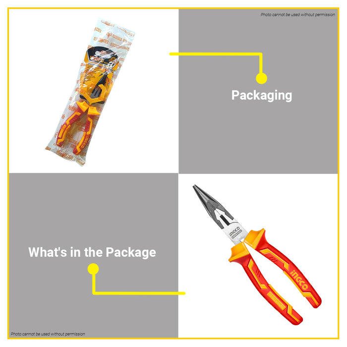 INGCO Insulated Long Nose Pliers 6” HILNP28168  •BUILDMATE• IHT