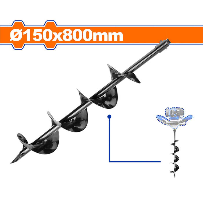 BUILDMATE Wadfow 120x800mm Earth Auger Bits Spiral Soil Post Digger for Earth Auger WDZ1A52-2 - WPT