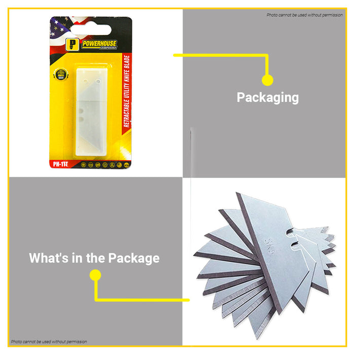 POWERHOUSE Retractable Utility Knife Blade Refill PH-11T •BUILDMATE• PHHT