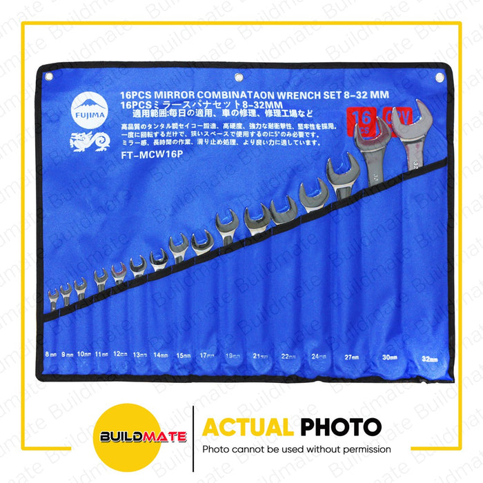 FUJIMA/MEGA Combination Wrench Set  16PCS (8-32mm) SOLD PER SET  BUILDMATE•