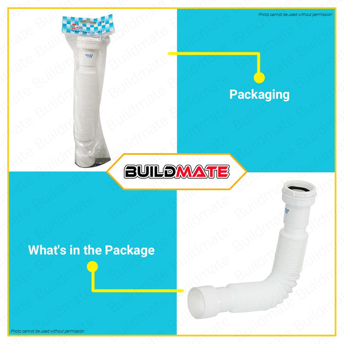 MECO Flexible PVC Plastic P-Trap For 1-1/4 & 1-1/2 #310 •BUILDMATE•