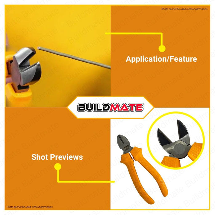 BUILDMATE Ingco 6" Inch Diagonal Cutting Pliers SUPER SELECT Hand Tools Wire Stripping HDCP12160 IHT