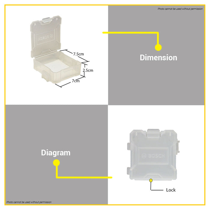 BUILDMATE Bosch Pick & Click Organizer Storage Box Hand Carry Inside Case for Small Accessories BAX