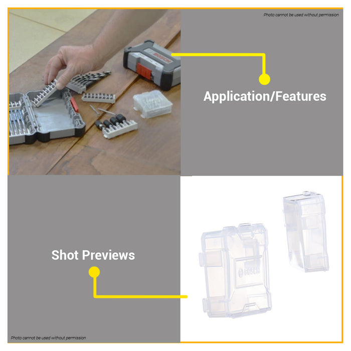BUILDMATE Bosch Pick & Click Organizer Storage Box Hand Carry Inside Case for Small Accessories BAX