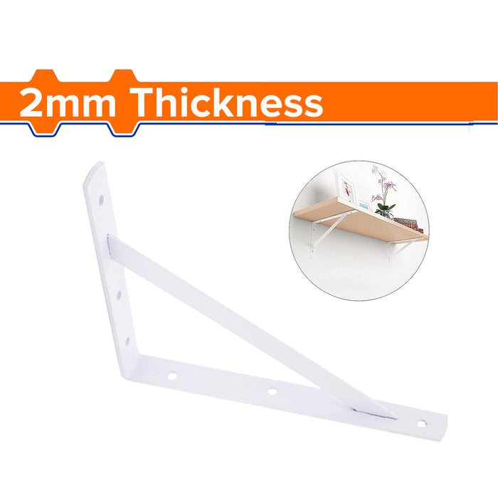 BUILDMATE Wadfow Heavy Duty Shelf Brackets 2MM Thickness 5" | 6" | 7" | 10" Inch Angle Corner • WHT