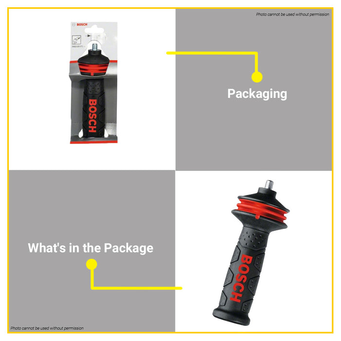 BUILDMATE Bosch Anti Vibration Control Auxiliary Handle for 230mm Grinder Accessory 2602025171 - BAX