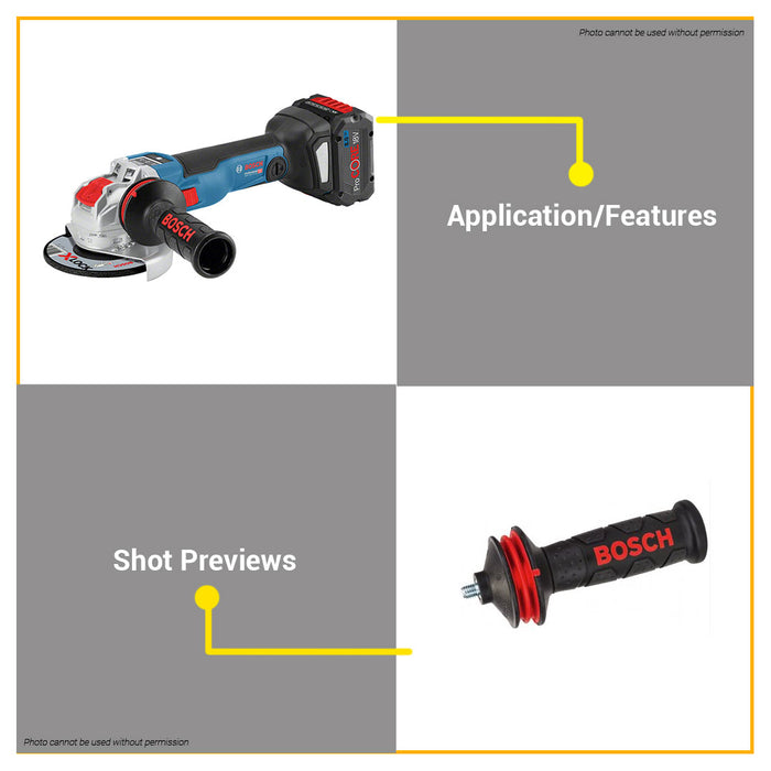 BUILDMATE Bosch Anti Vibration Control Auxiliary Handle for 230mm Grinder Accessory 2602025171 - BAX