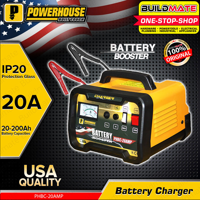 BUILDMATE Powerhouse Battery Charger 20A | 30A | 50A [SOLD PER PIECE] Fast Charger Automotive Charger Battery Maintainer Stable Power Supply Industrial Car Trolley Battery Charger Tools • PHI